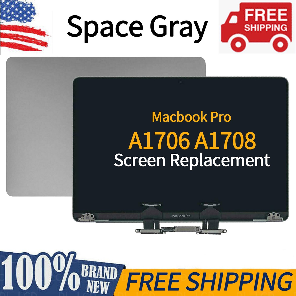 For MacBook Pro A1706 A1708 2016 2017 MPXQ2LL/A EMC3164 LCD Screen