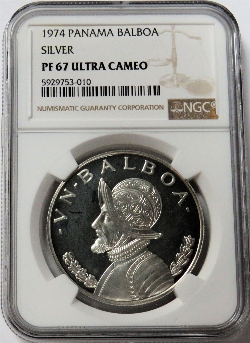 1974 SILVER PANAMA 1 BALBOA PROOF COIN NGC PF 67 UC | eBay