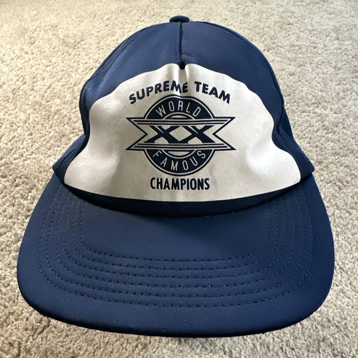 Supreme Hat Cap Adult Blue Snapback Starter Supreme Team Champions
