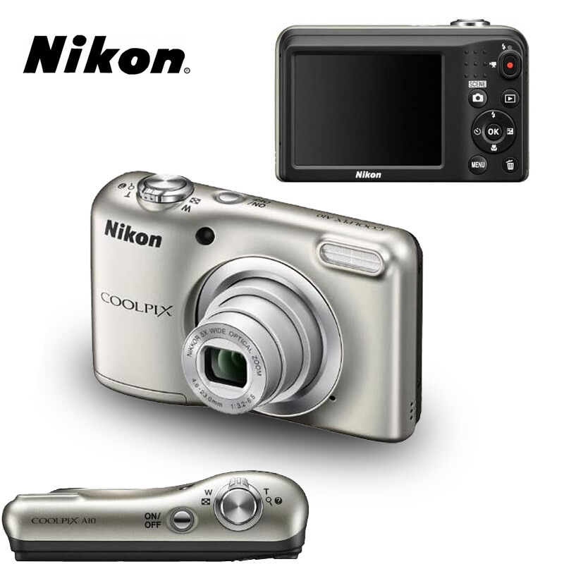 Nikon Coolpix A10 16.1MP Digital Camera 5x Wide Optical Zoom Lens