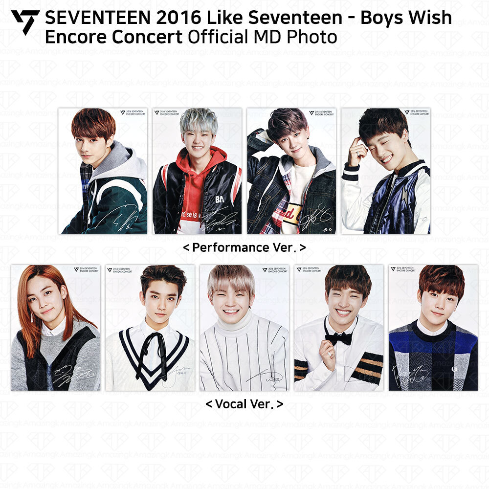 SEVENTEEN 2016 エンコアコンサート 写真セット SEVENTEEN 2016 エン