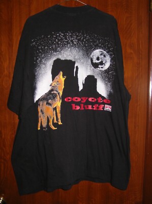 VINTAGE MARLBORO T SHIRT ONE SIZE COYOTE BLUFF USED 100% COTTON K