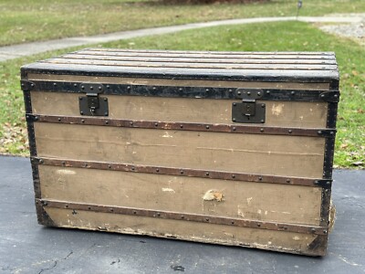 Louis Vuitton Large Steamer Trunk 19th Century with Key | eBay