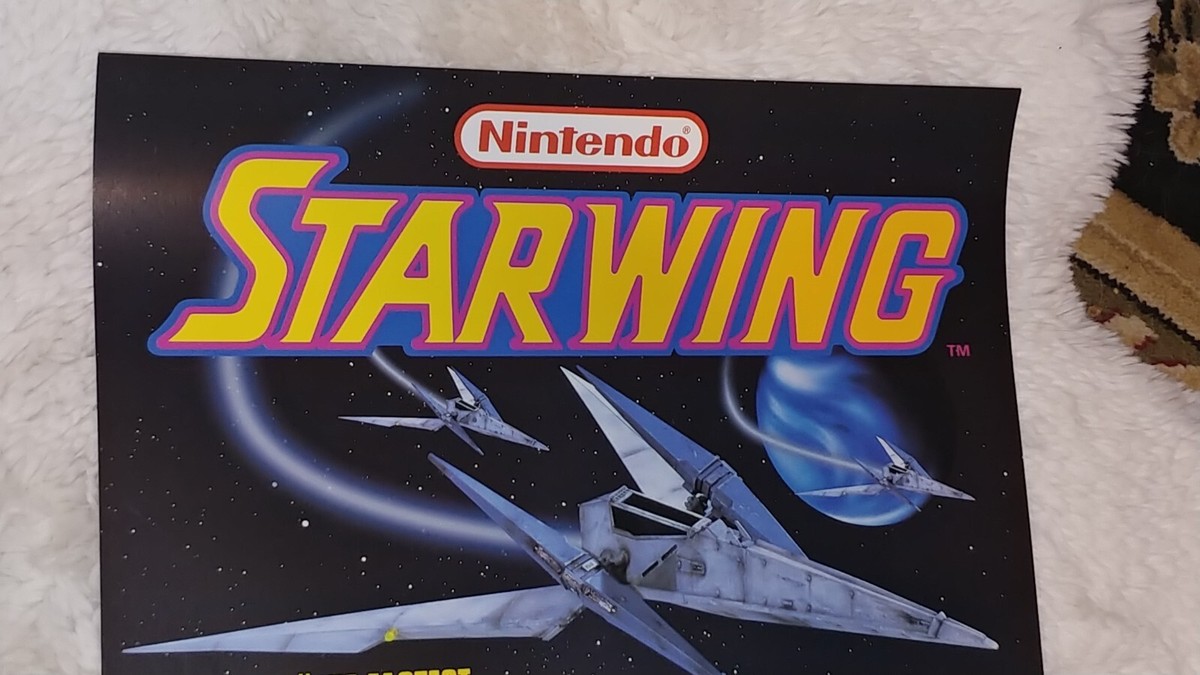 Starfox 1993 Store Display Promo Poster Super Nintendo 64 SNES UK