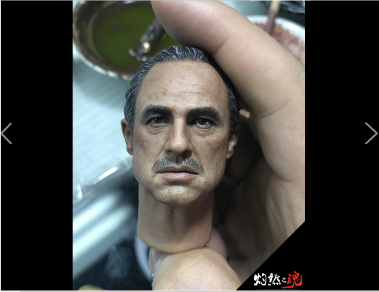 1/6 Scale Action Figure Head Sculpture of Marlon Brando as The