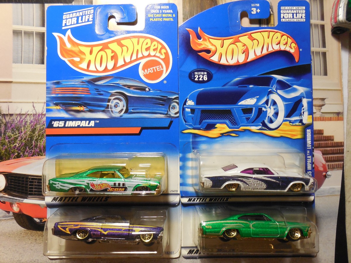 HOT WHEELS 1965 CHEVY IMPALA LOWRIDER LOT 4 PINSTRIPE POWER FIRST