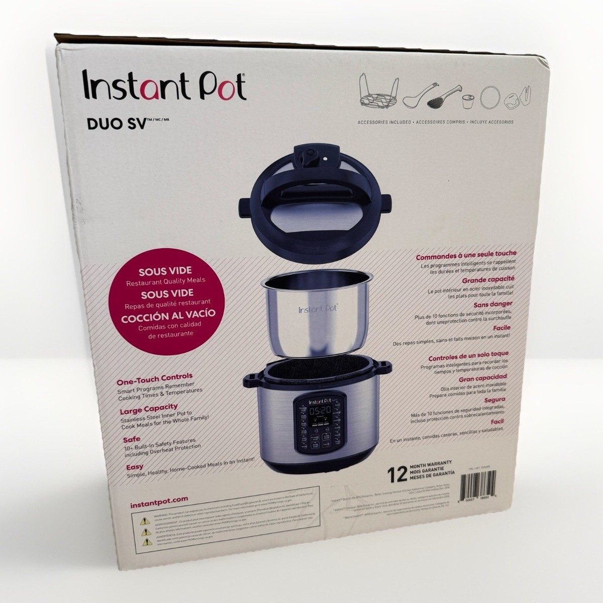 Instant Pot DUO SV 6-Quart 9-in-1 Multi-Use Pressure Cooker for