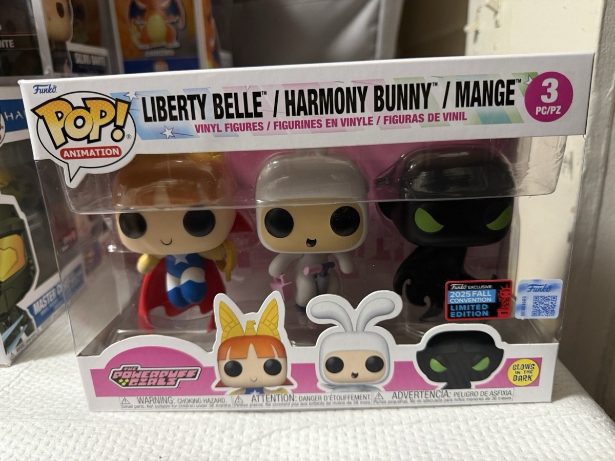Funko Pop! Powerpuff Girls 3-Pack Liberty Belle Mange Harmony GITD