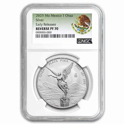 メキシコ 1oz オンザ リベルタ 銀貨 MS70 ケース割れ 発行25000枚 2025