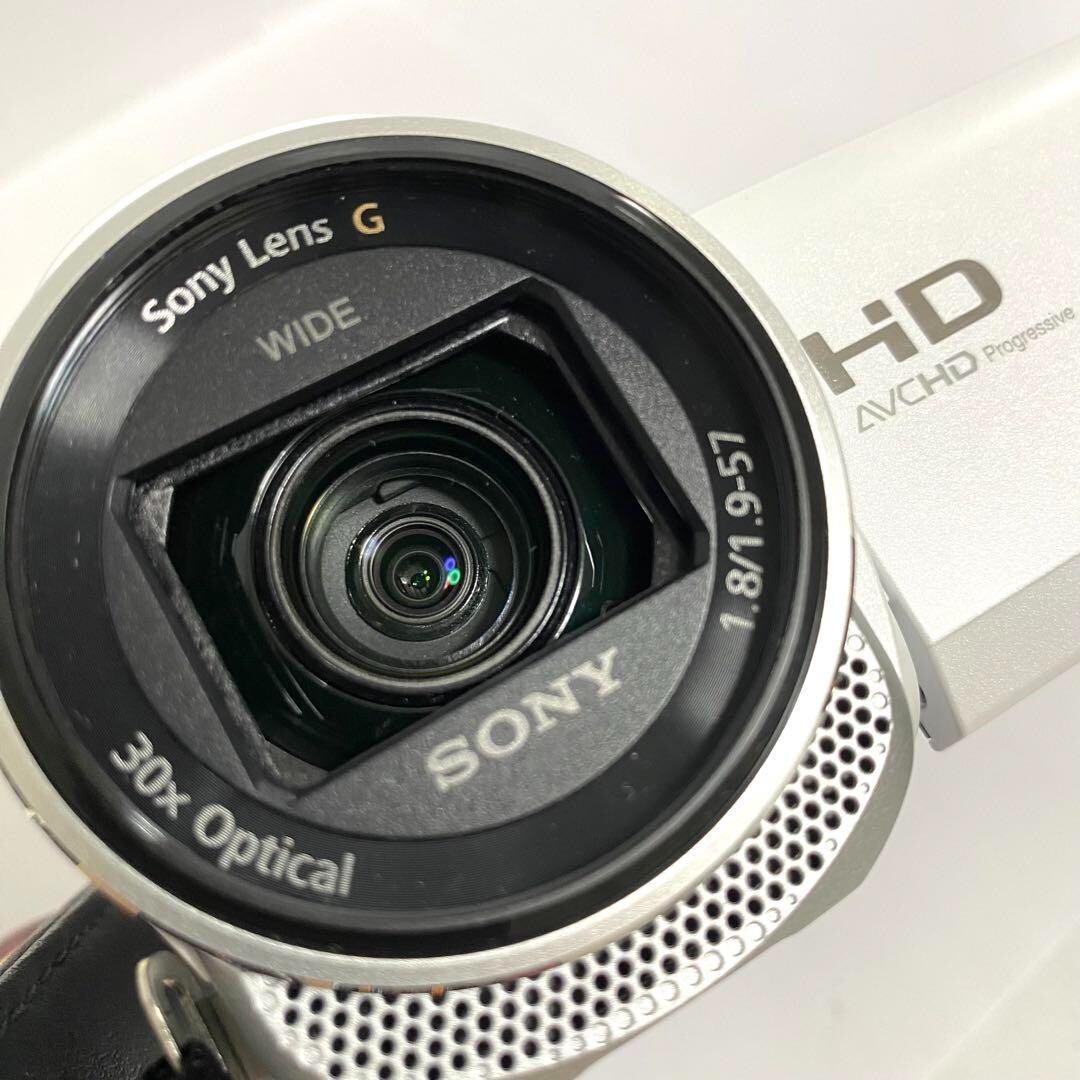 SONY HDR-CX670 HD Digital Video Camera White Wi-Fi 25.1MP Handycam