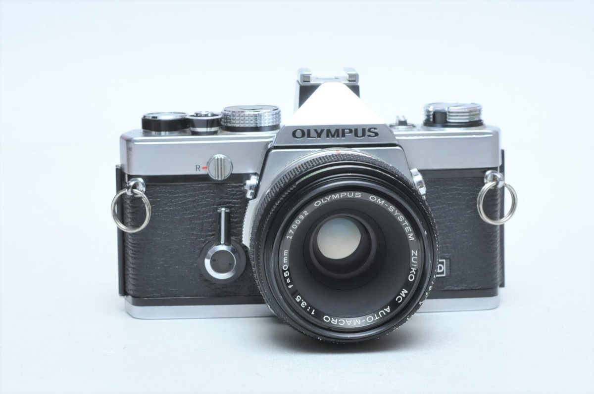 Olympus OM-1 MD SLR Film Camera W/50mm F3.5 Macro Lens Kit 732 | eBay