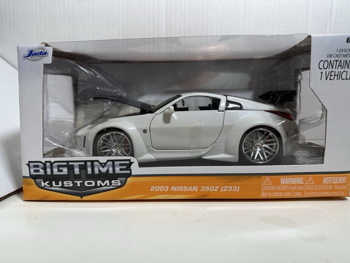 JADA BIGTIME BTK 2003 NISSAN 350Z WHITE 1:24 DIECAST MODEL IN BOX