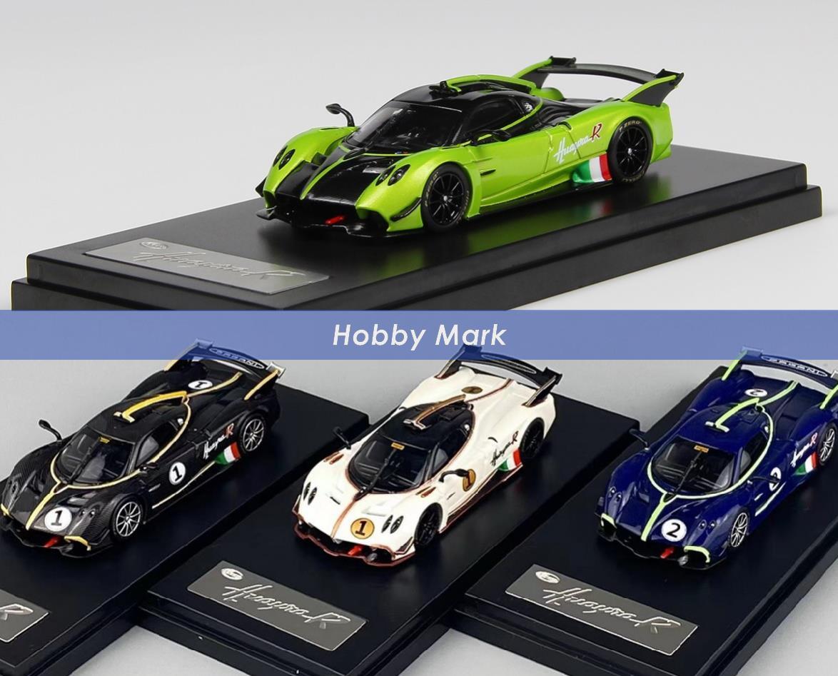 LCD models 1:64 Pagani Huayra R #1 Black White #2 Blue Carbon
