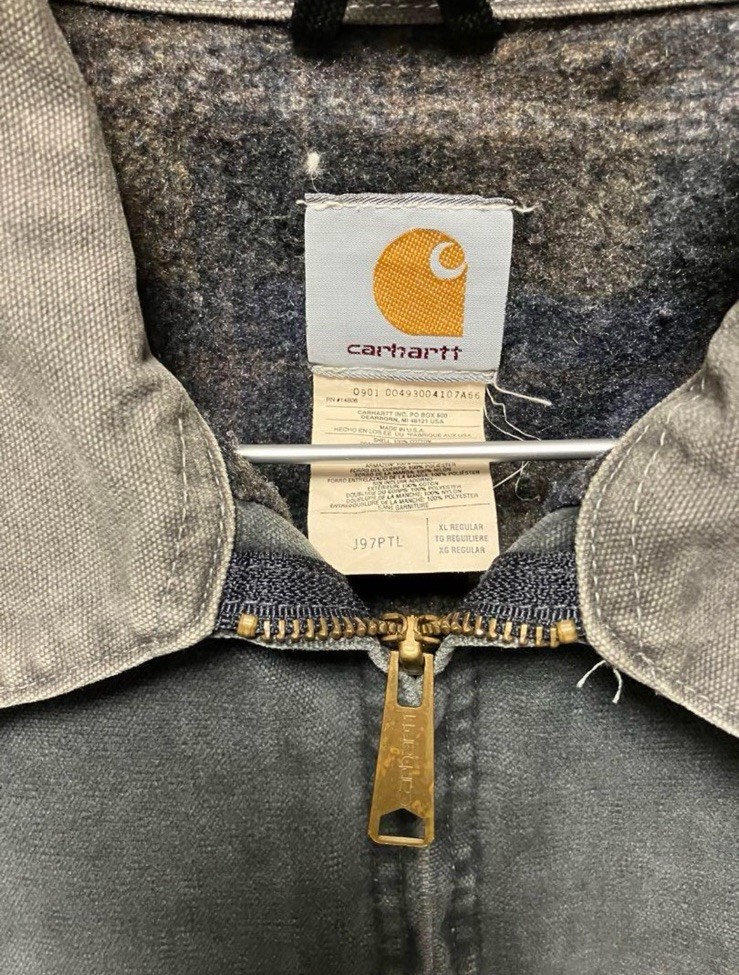 Carhartt Detroit Jacket J97PTL Made in USA Size XL Vintage Japan