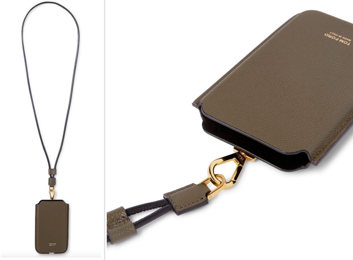 TOM FORD ロゴプレート グレインレザー iPhone13 Pro ケース 【公式通販】