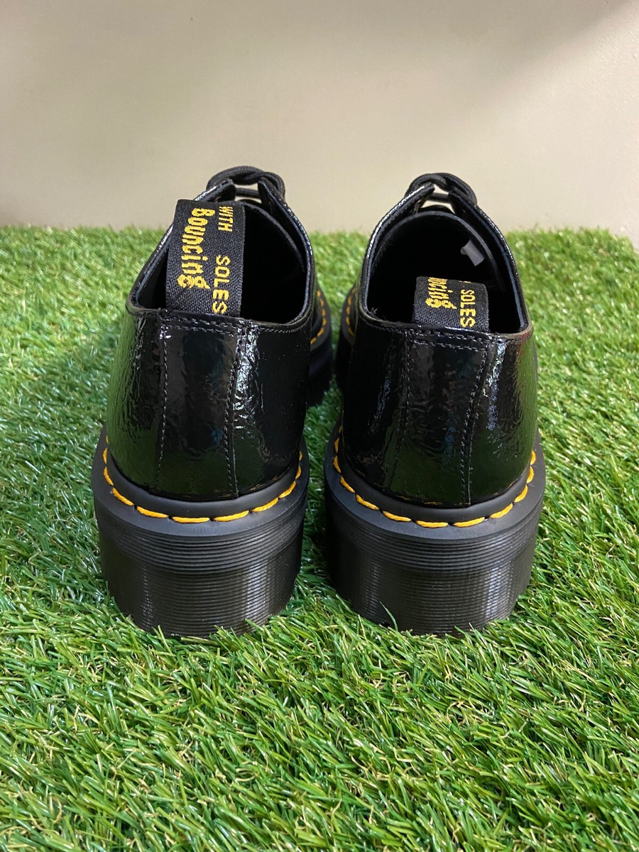 Doc Dr. Martens 1461 Quad TC Patent Leather Platform Oxford Black