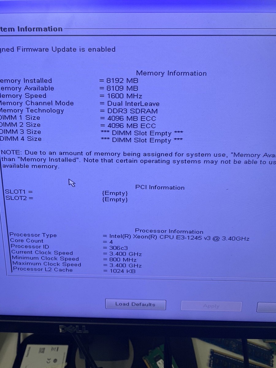 DELL PRECISION T1700 | INTEL XEON E3-1245 V3 3.4Ghz | NO HDD | 4GB