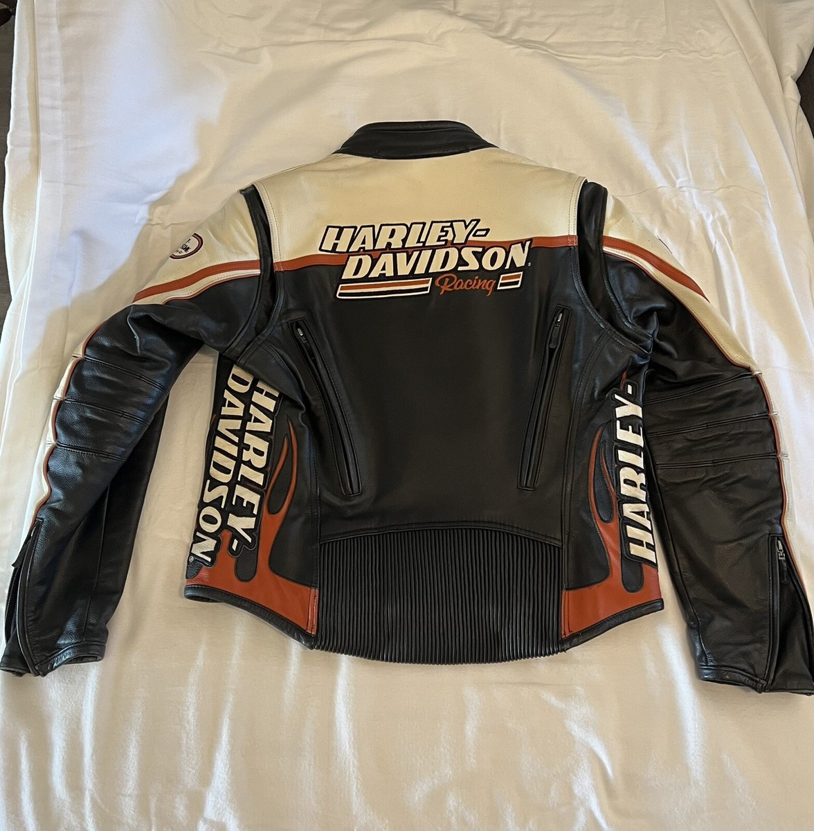 Harley Davidson Women's RACEWAY Screamin' Eagle Leather Jacket L