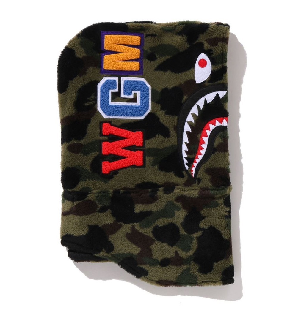 A BATHING APE Men's Goods 1ST CAMO SHARK BOA SNOOD 1L80181011 r | eBay