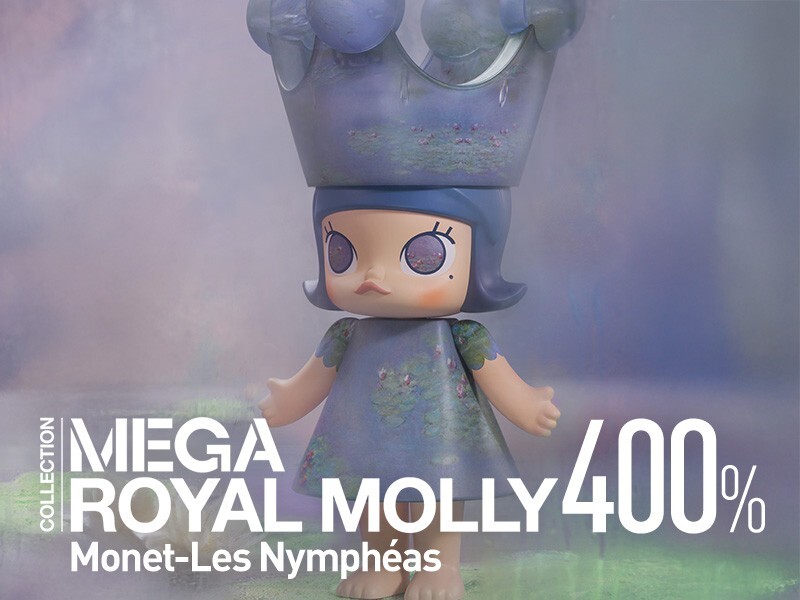 Pop Mart Mega Royal Molly 400% Monet-Les Nympheas Figure | eBay