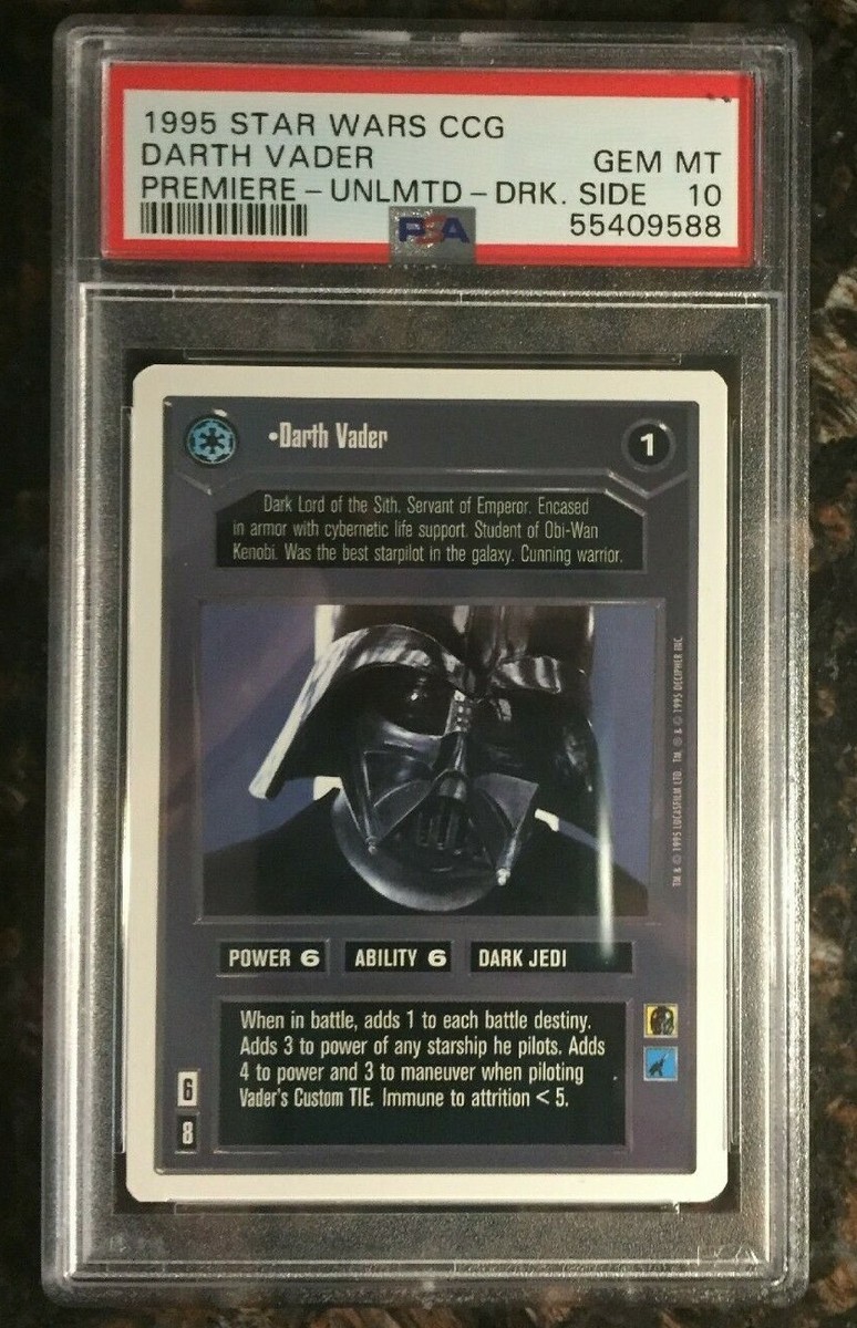 1995 Star Wars CCG Darth Vader Premiere Unlimited Light Side PSA