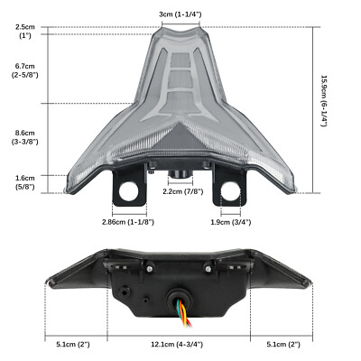 Smoked Integrated LED Tail Light Turn Signal For Kawasaki Ninja ZX
