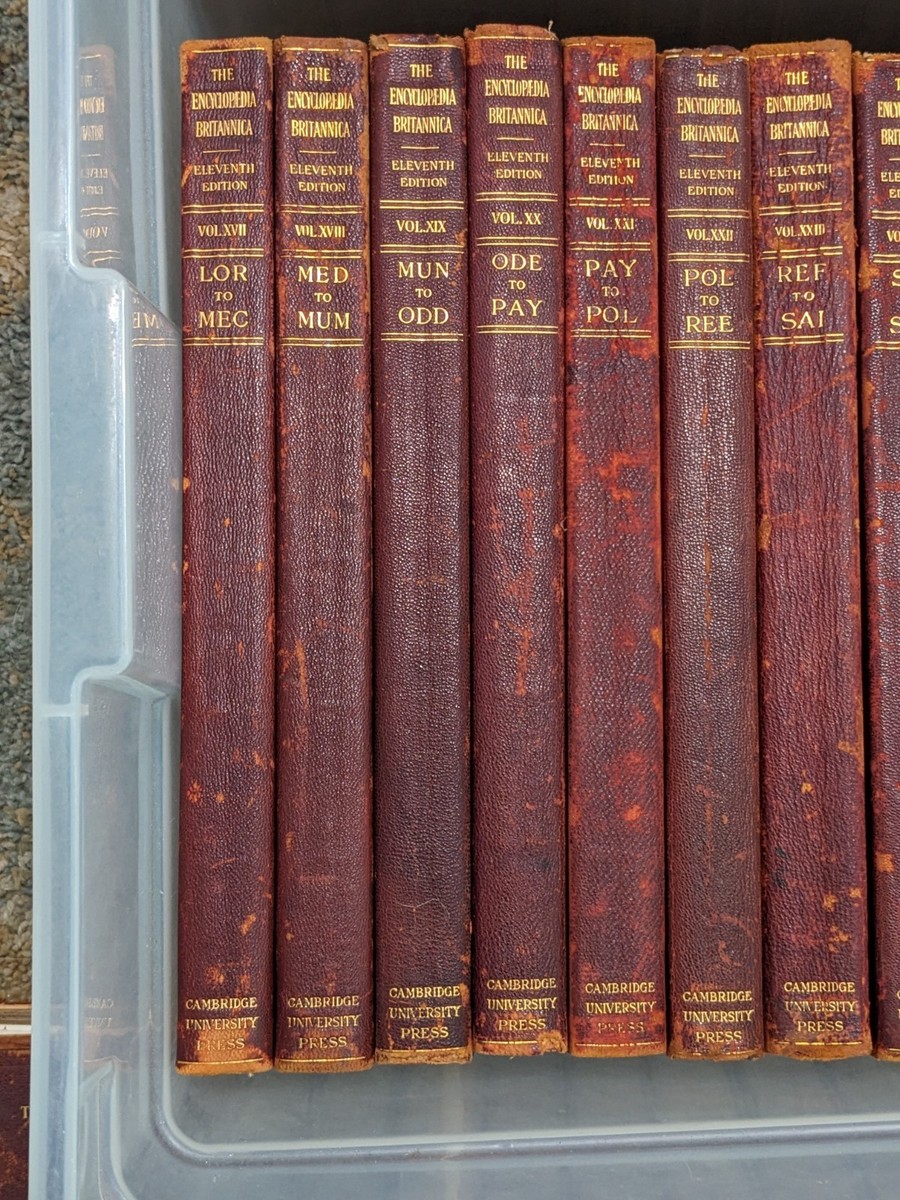 Leather Bound Full Set of 1911 Encyclopedia Britannica - 11th