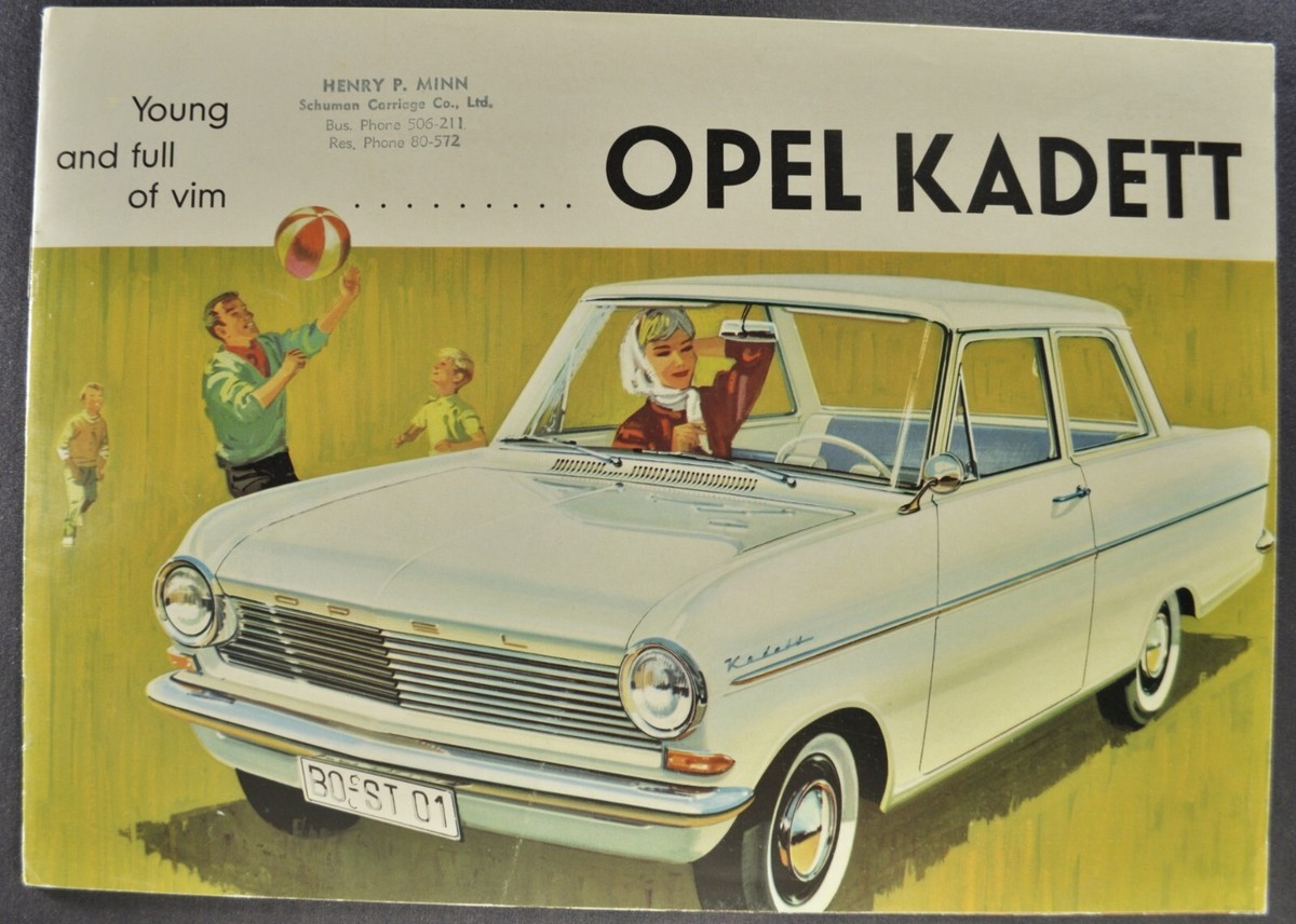 1962 Opel Kadett Sedan Catalog Sales Brochure Excellent Original