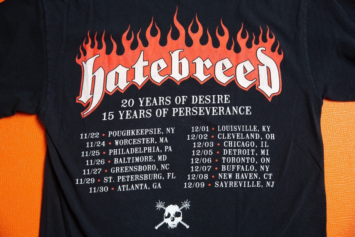 HATEBREED ANNIVERSARY TOUR SHIRT Desire Perseverance - Throwdown