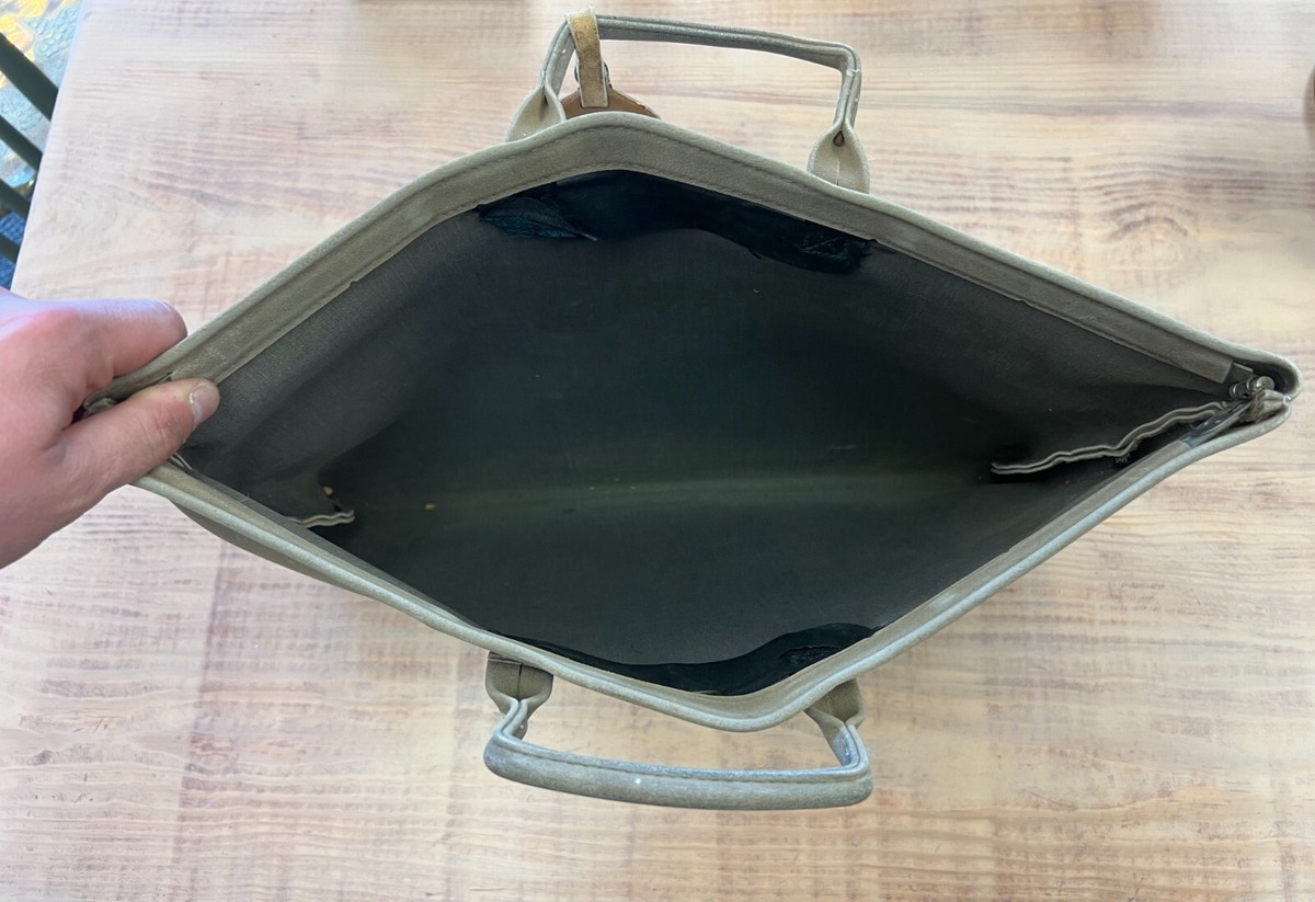 First Virginia Bank Vintage Leather Bank Deposit Bag by Hozel USA