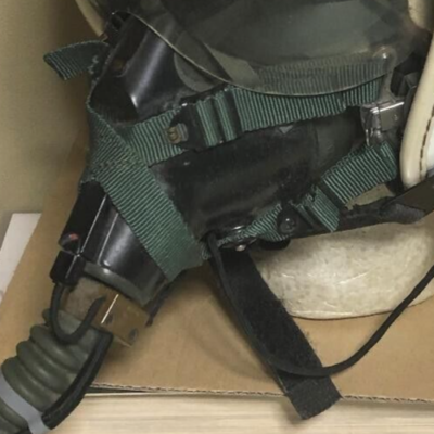 German Air Force GUENEAU TYPE 458 Flight Helmet & MBU-5/P 1990s