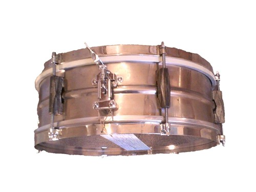 真鍮製Fresh Hoop スネアドラムヘッド本皮用 LITIK Tucker付 真鍮製