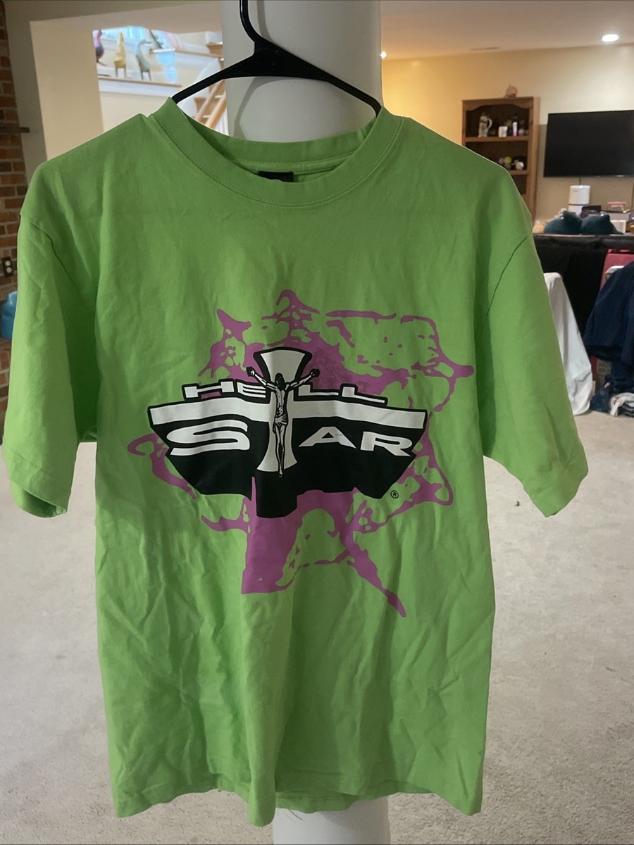 hellstar Path To Paradise Lime Green Front/back Graphic t shirt