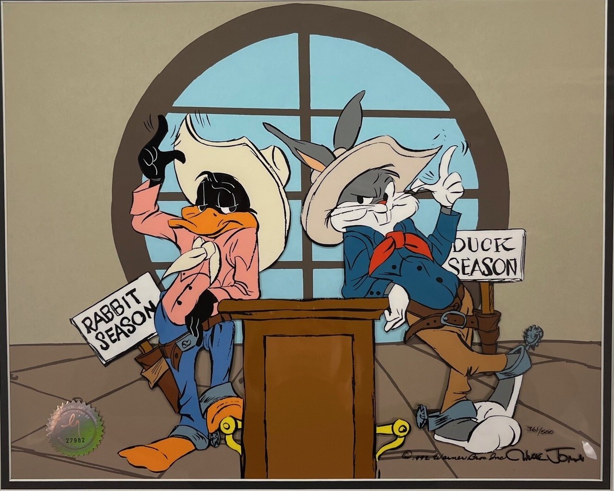 Bugs Bunny & Daffy Duck: Showdown Limited Edition Cel Art Framed