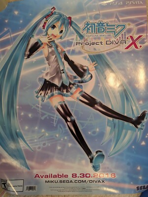 初音ミクProject DIVAf Play Station Vita ポスター Hatsune Miku