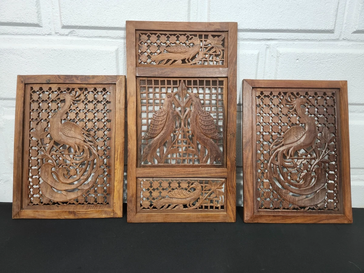 木制雕刻印度古董| eBay