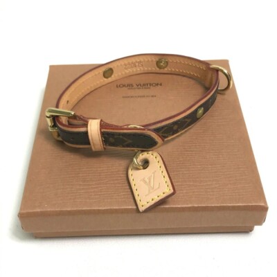 LOUIS VUITTON Collier Baxter PM Dog Collar Monogram M58072 W/Box