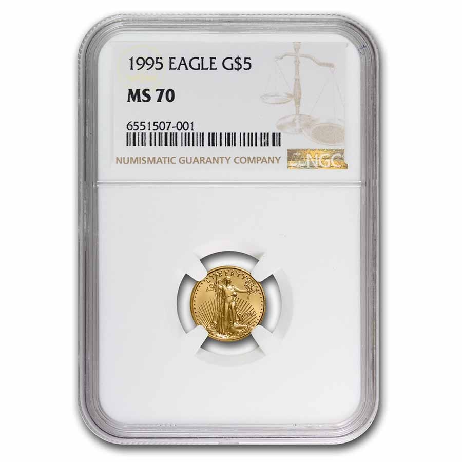 1995 1/10 oz American Gold Eagle MS-70 NGC | eBay