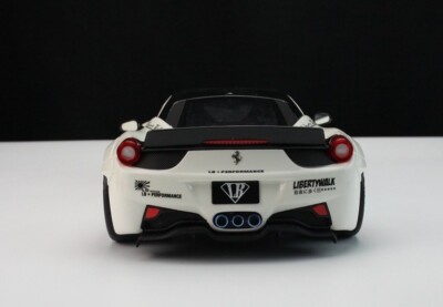 RARE* AGU Model 1/18 Ferrari 458 Liberty Walk Pearl White LB