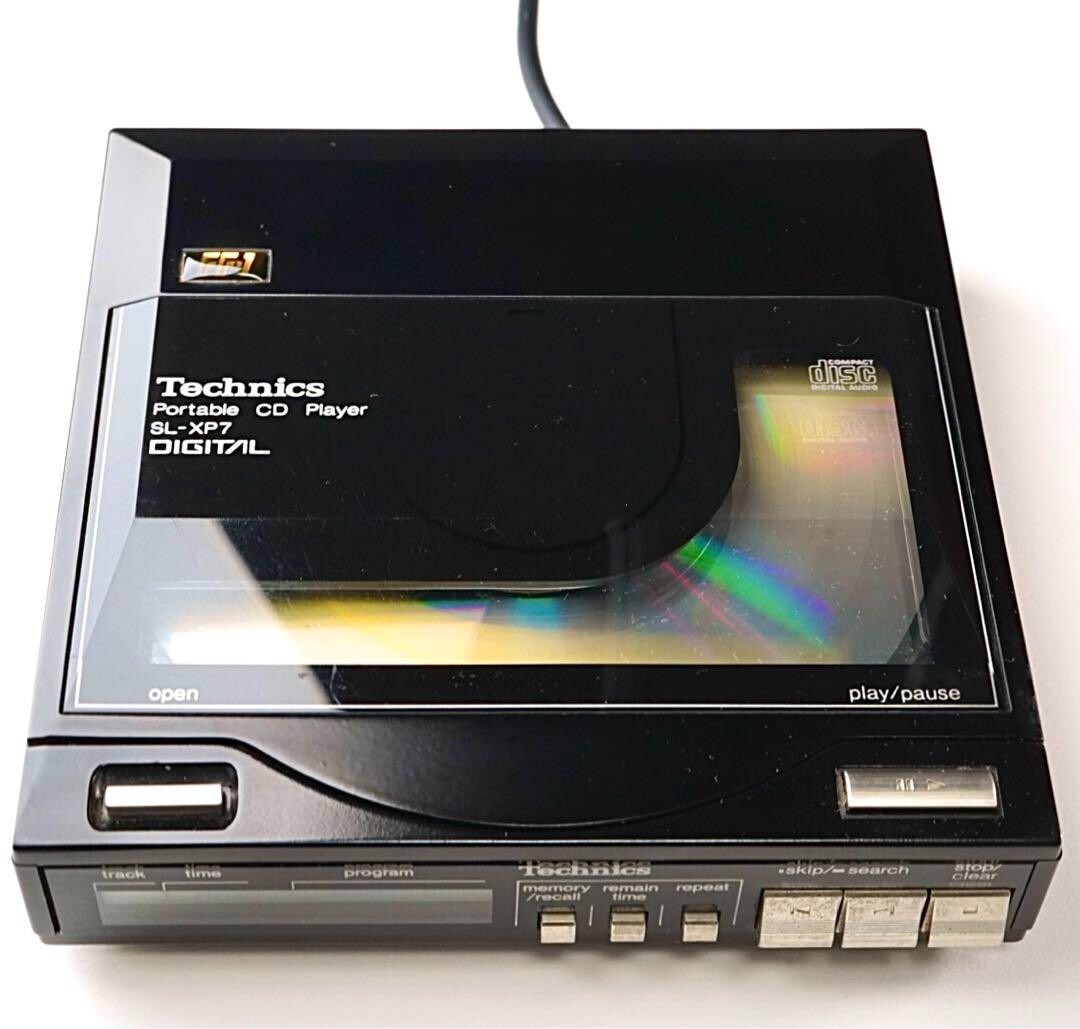 Technics Technics SL-XP7 ポータブルCDプレーヤー アダプタ付 通電