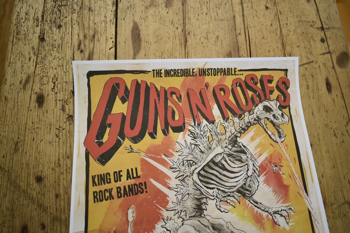 GUNS N' ROSES 2017 ジャパンツアー500枚限定リトグラフ額装