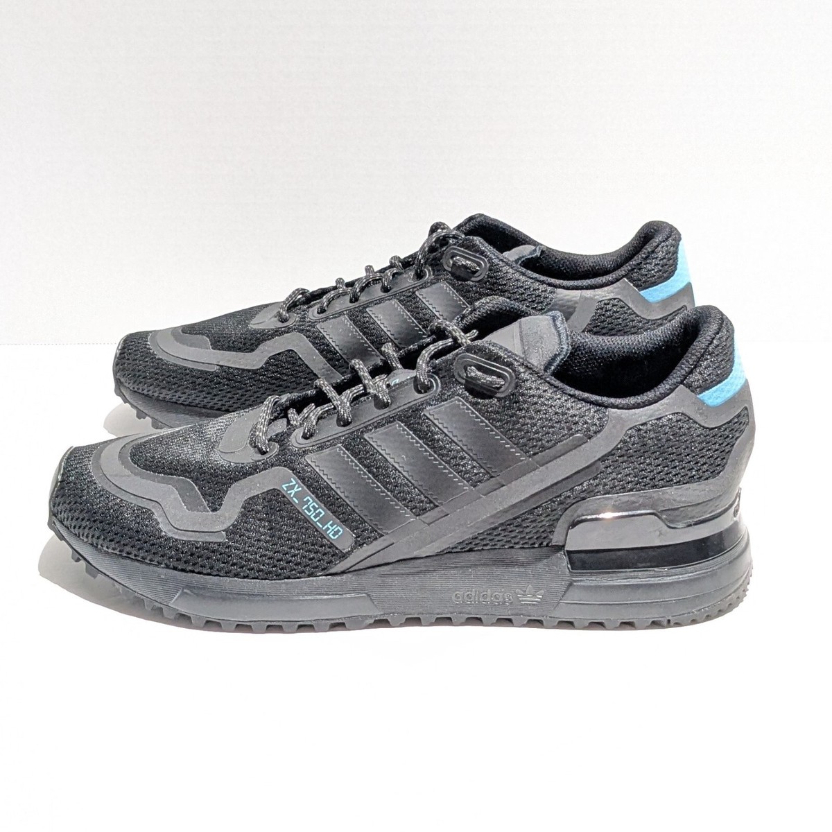 Adidas Mens ZX 750 HD FV8488 Black Blue Running Shoes Athletic