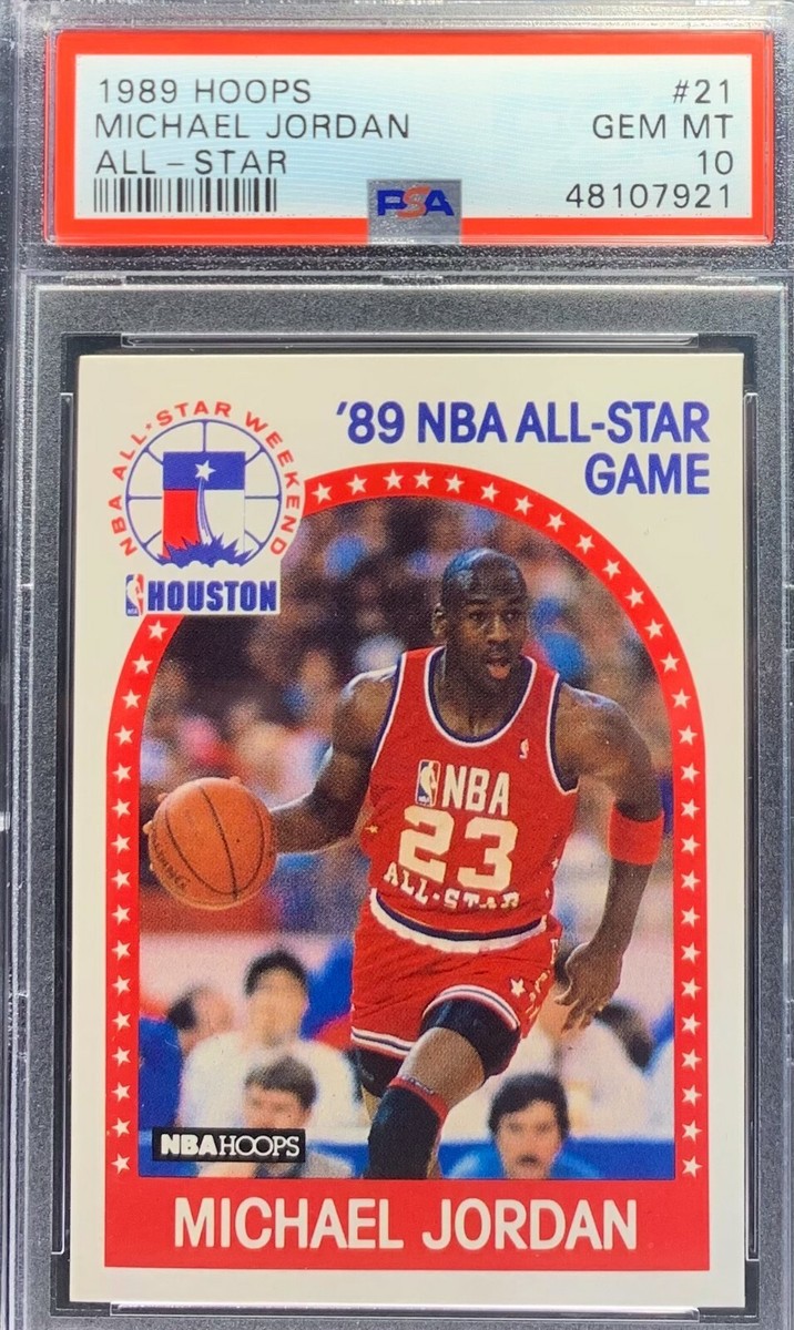 1989 NBA HOOPS MICHAEL JORDAN ALL-STAR GAME #21 HOF RARE CARD PSA