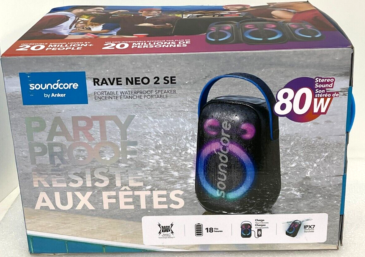 Anker Soundcore Rave Neo 2 SE Party Bluetooth Wireless Speaker