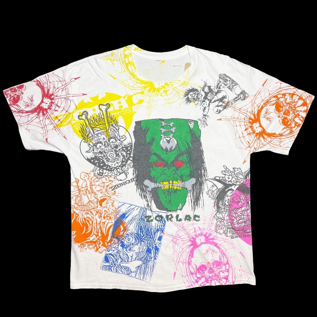 unknownOLD SKATE ZORLAC Multi-Print Bootleg T-Shirt Size XL