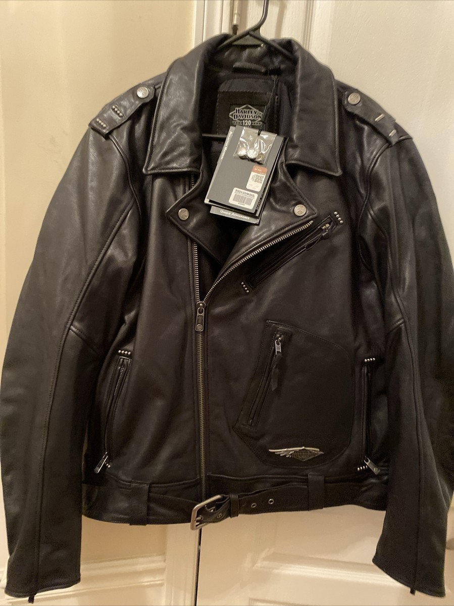 Harley Davidson XL Leather Jacket 120th Anniversary Cycle Champ