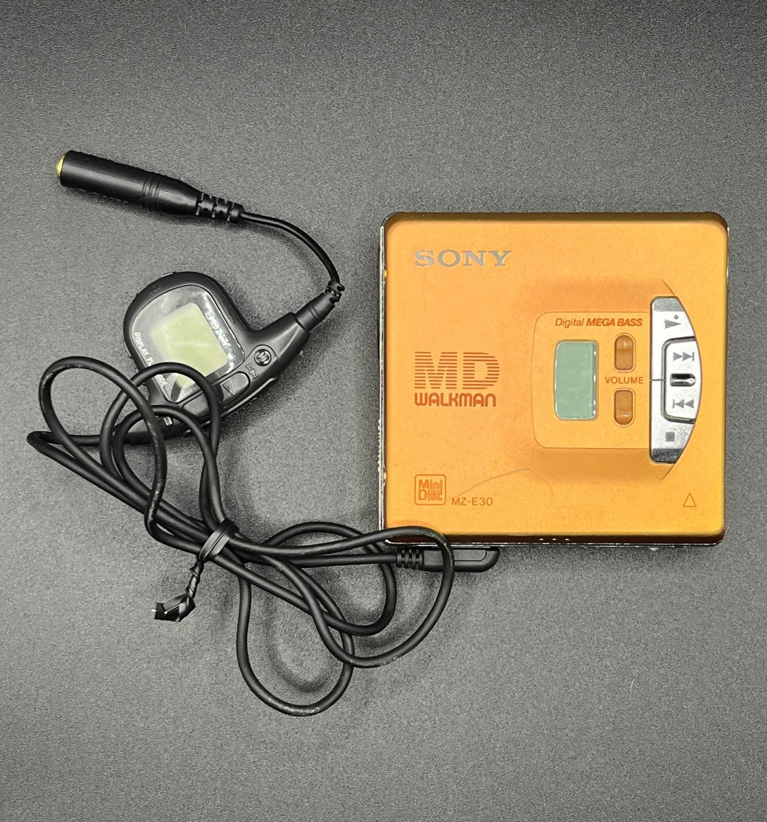 Sony MZ-E30 Walkman MiniDisc MD Player Orange with Remote
