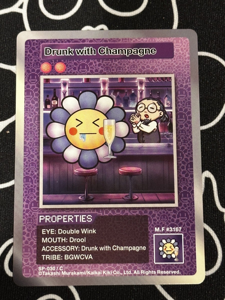 初版】連番PSA10 村上隆 108フラワーズ 酔っ払いシャンパン 日本語英語