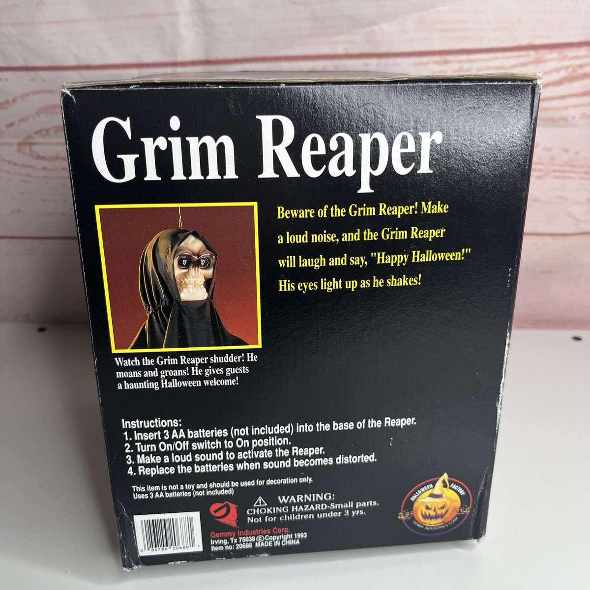 クリアファイル Vintage Gemmy Industries Grim Reaper クリアファイル