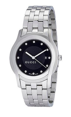Gucci YA055213 Black Dial 12 Diamonds G-Class 5500XL Series Men's